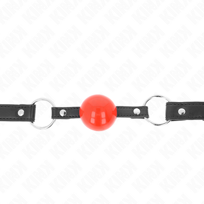 KINK - MORDASSA DE BOLA 4 CM AMB CANDAT BOLA VERMELLA CORRETJA NEGRA 60 x 2 CM