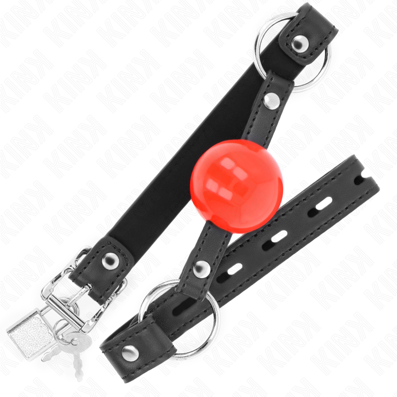 KINK - MORDASSA DE BOLA 4 CM AMB CANDAT BOLA VERMELLA CORRETJA NEGRA 60 x 2 CM