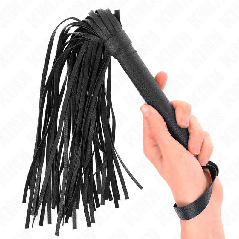 Latigo azul oscuro de 43.5 cm de la marca KINK Impact & Touch, diseñado para juegos de dominación y BDSM.