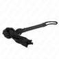 Látigo de cuerda negro de 56 cm de la marca KINK Impact & Touch, con cuerda resistente y agarre cómodo.