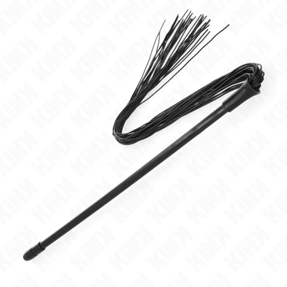 Látigo de silicona de 60 cm de la marca KINK Impact & Touch, con cuerda flexible y textura suave para uso sensorial y de BDSM.