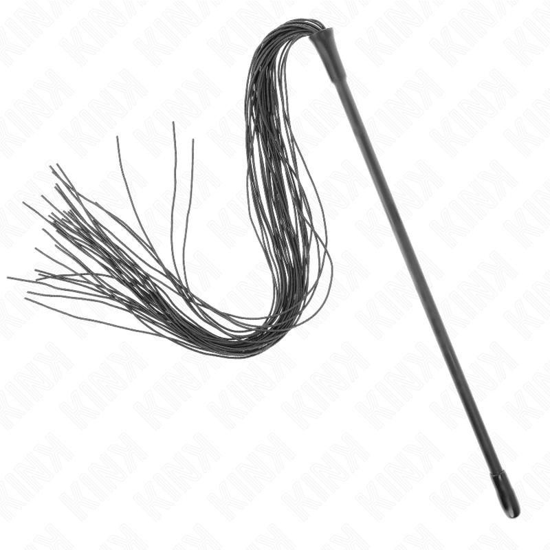 Látigo de silicona de 60 cm de la marca KINK Impact & Touch, con cuerda suave y flexible para actividades sensuales.