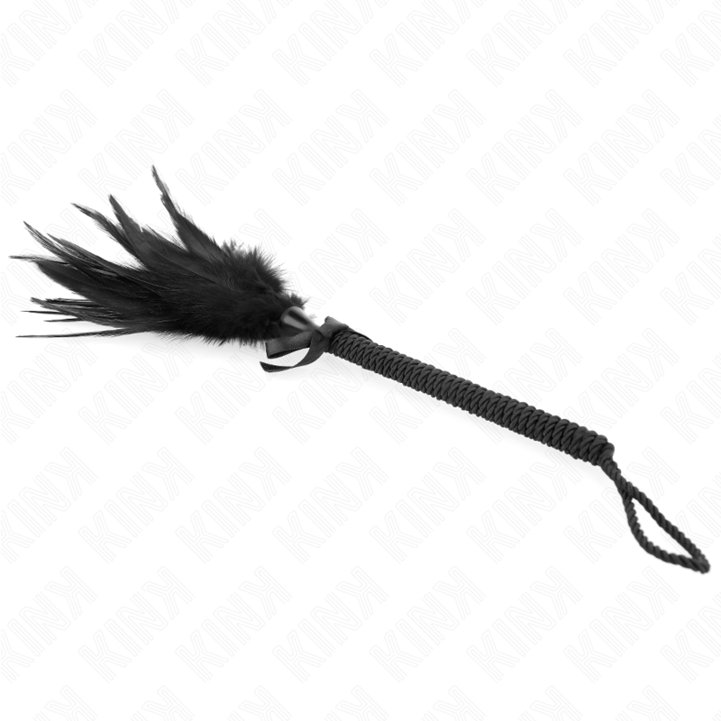 Plumas de cosquilleo de pollo de 35 cm de la marca KINK Impact & Touch, suave y coloridas para juegos sensuales y diversión.