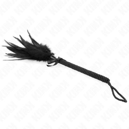 Plumas de cosquilleo de pollo de 35 cm de la marca KINK Impact & Touch, suave y coloridas para juegos sensuales y diversión.