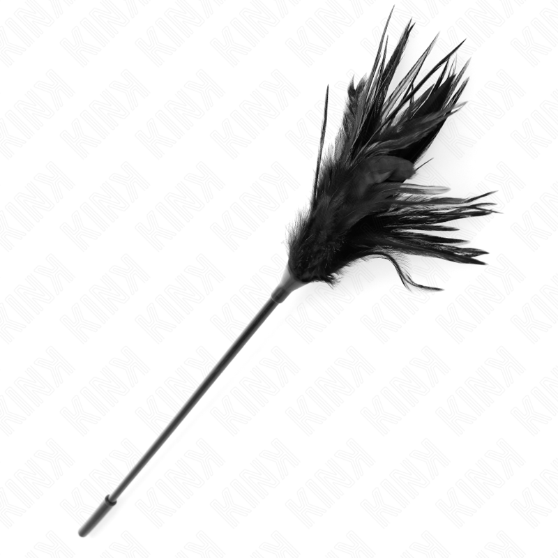 Plumas múltiples negras de 45 cm de la marca KINK IMPACT & TOUCH para cosquillas y estimulación sensorial.