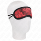 Venda de ojos KINK de la marca Masked Allure, tamaño 18.5 x 8 cm, con diseño escandaloso y ajustable para juegos de rol.