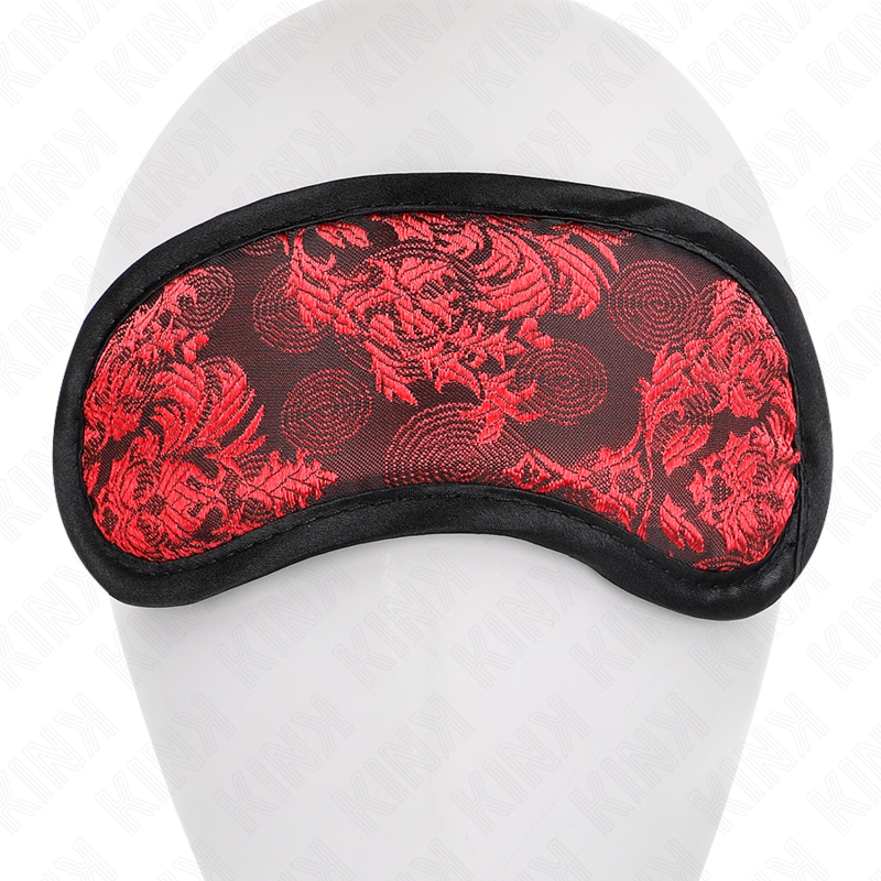 Venda de ojos KINK Masked Allure, tamaño 18.5 x 8 cm, en color negro, con diseño escandaloso y ajustable.