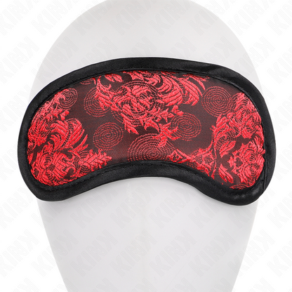 Venda de ojos KINK Masked Allure, tamaño 18.5 x 8 cm, en color negro, con diseño escandaloso y ajustable.