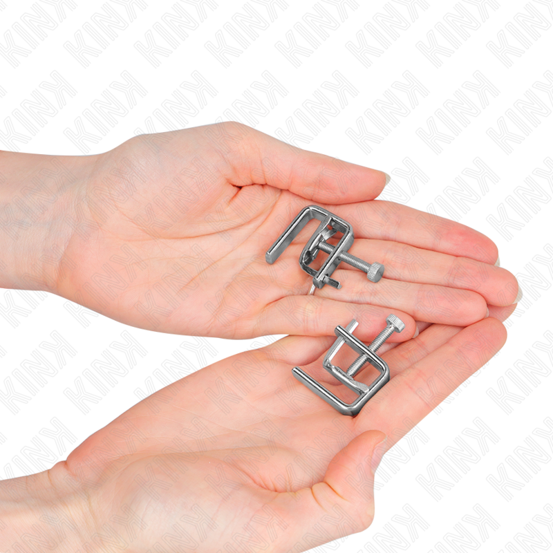 Pinzas para pezones KINK NIPPLE GRIP, compresora con tornillo de banco, herramienta para estimulación y manipulación de pezones.