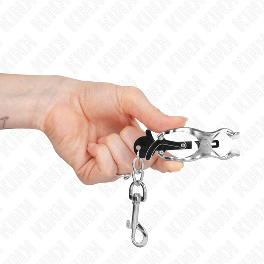 Pinzas para pezones estilo japonés KINK NIPPLE GRIP con ganchos, accesorios de BDSM para estimulación sensorial.