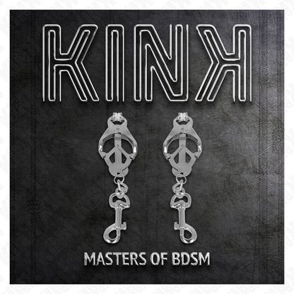 Pinzas para pezones KINK NIPPLE GRIP estilo japonés con ganchos, accesorios de metal para estimulación sensorial.