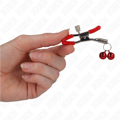 KINK - PINCES PER A PEIXONS VERMELLES AMB DOBLE CAMPANETA VERMELL 6 CM