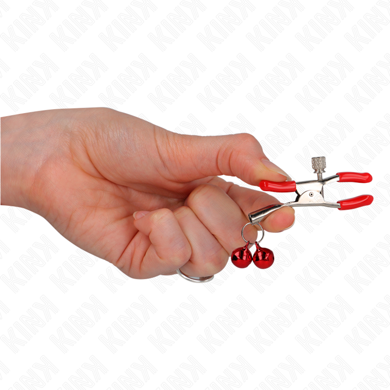 KINK - PINCES PER A PEIXONS VERMELLES AMB DOBLE CAMPANETA VERMELL 6 CM