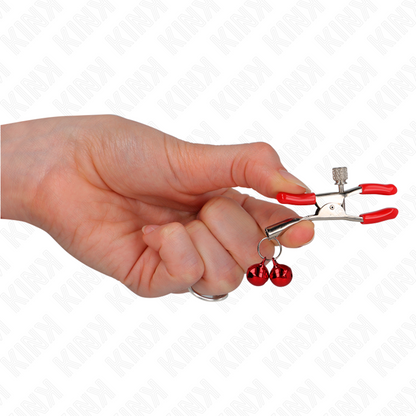 KINK - PINCES PER A PEIXONS VERMELLES AMB DOBLE CAMPANETA VERMELL 6 CM