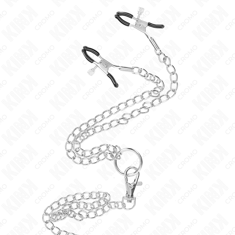 KINK - ANELL PENIS TRIPLE METALL CROMAT 3.8 CM A 5 CM AMB CADENA METALL 26 CM I PINCES PER A PEIXONS MODEL 1