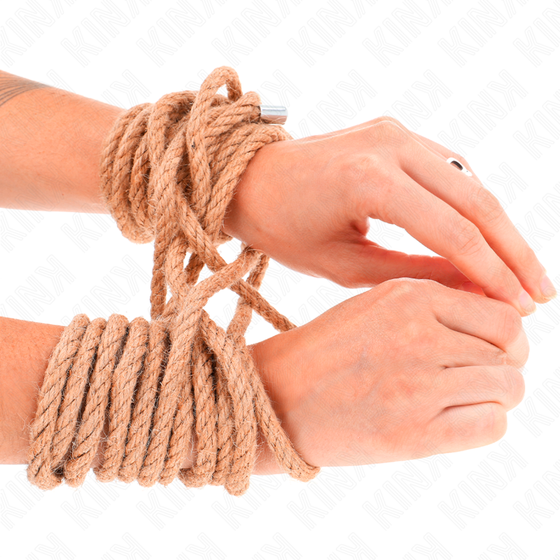 Cuerda de cáñamo KINK de 5 metros con cabeza de metal, ideal para actividades de atado y restricción, de KINK ROPE ARTS