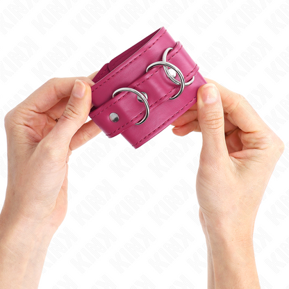 KINK - CANELLERES AMB 3 ANELLES EN D AJUSTABLE ROSA 17.5-25 CM X 6 CM
