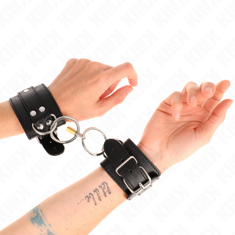 KINK - CANELLERES AMB BLOQUEIG DE CANDAT EN ANELLES NEGRE AJUSTABLE 20-28 CM X 5.5 CM