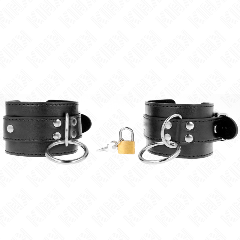 KINK - CANELLERES AMB BLOQUEIG DE CANDAT EN ANELLES NEGRE AJUSTABLE 20-28 CM X 5.5 CM
