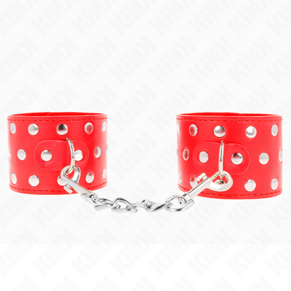KINK - CANELLERES AMB TANCAMENT A PRESSIÓ PLE DE TATXOLES AJUSTABLE VERMELL 19-24 CM X 5.5 CM