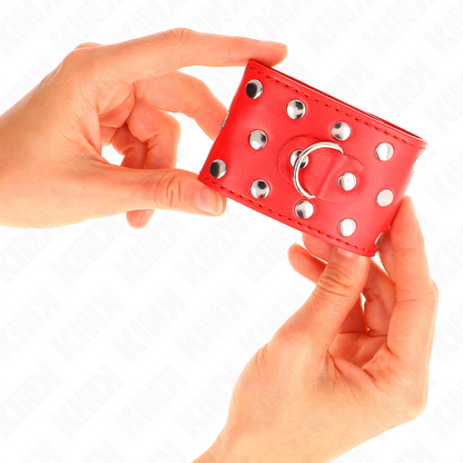 KINK - CANELLERES AMB TANCAMENT A PRESSIÓ PLE DE TATXOLES AJUSTABLE VERMELL 19-24 CM X 5.5 CM