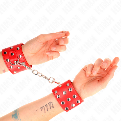 KINK - CANELLERES AMB TANCAMENT A PRESSIÓ PLE DE TATXOLES AJUSTABLE VERMELL 19-24 CM X 5.5 CM