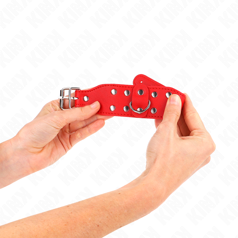 KINK - CANELLERES AMB DOBLE LÍNIA DE TAQUELES AJUSTABLE VERMELL