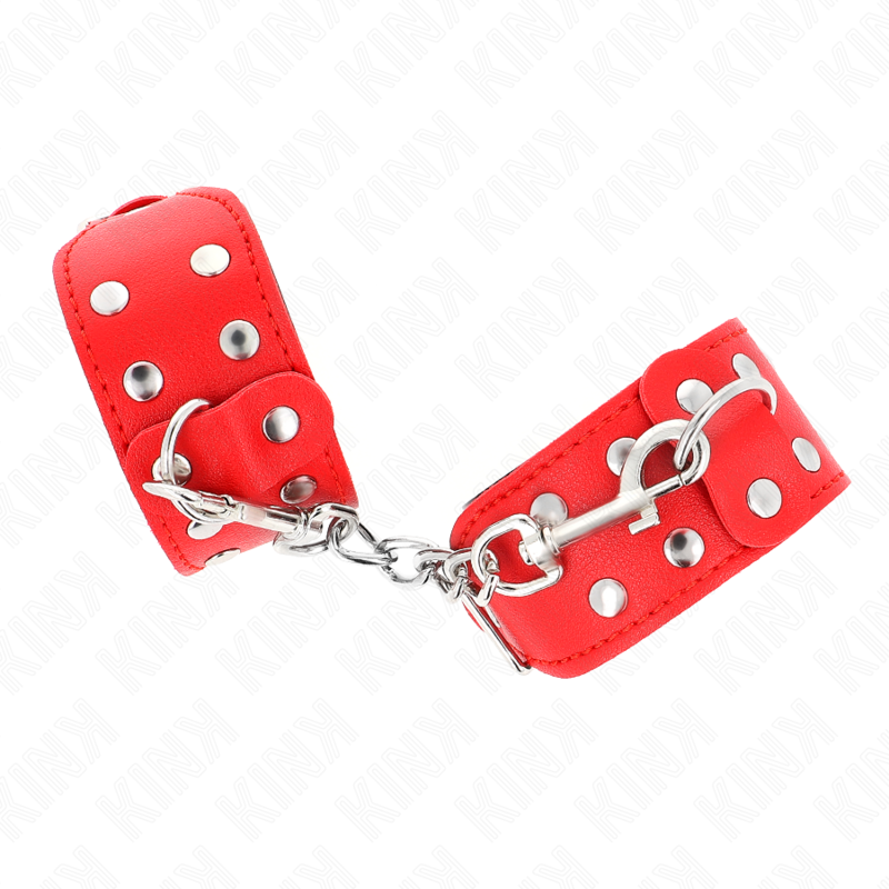 KINK - CANELLERES AMB DOBLE LÍNIA DE TAQUELES AJUSTABLE VERMELL