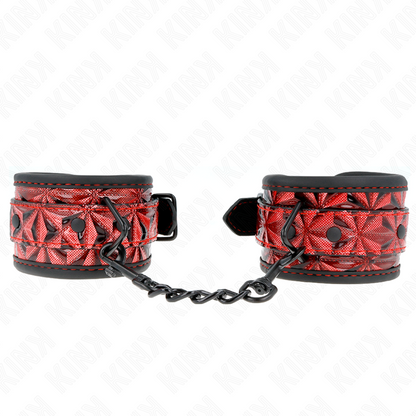 KINK - CANELLERES AMB PATRÓ DE DIAMANTS VERMELL FOSC AJUSTABLE 17-26 CM X 5.5 CM