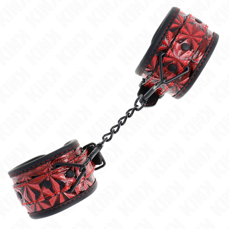KINK - CANELLERES AMB PATRÓ DE DIAMANTS VERMELL FOSC AJUSTABLE 17-26 CM X 5.5 CM