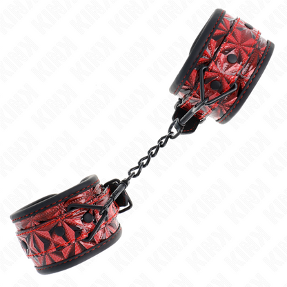 KINK - CANELLERES AMB PATRÓ DE DIAMANTS VERMELL FOSC AJUSTABLE 17-26 CM X 5.5 CM