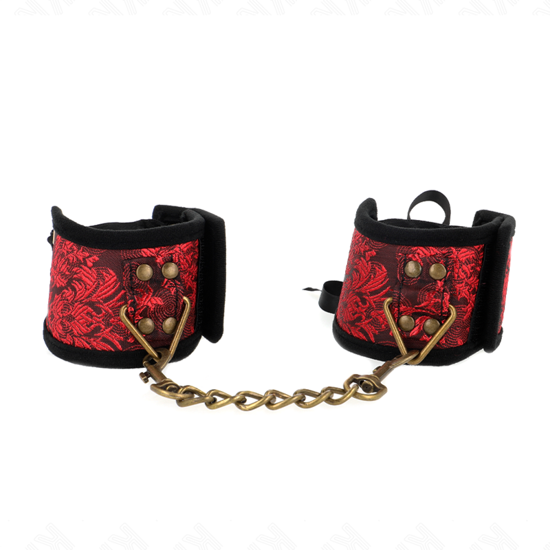 KINK - CANELLERES DISSENY ESCÀNDOL VERMELL-NEGRE DETALL LLAÇ 24.5 CM X 6.5 CM
