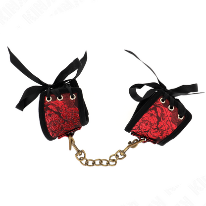 KINK - CANELLERES DISSENY ESCÀNDOL VERMELL-NEGRE DETALL LLAÇ 24.5 CM X 6.5 CM