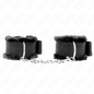 Muñequera forrada ajustable KINK en negro, resistente, tamaño 17-31 cm, 7 cm de ancho, para restricción y comodidad.