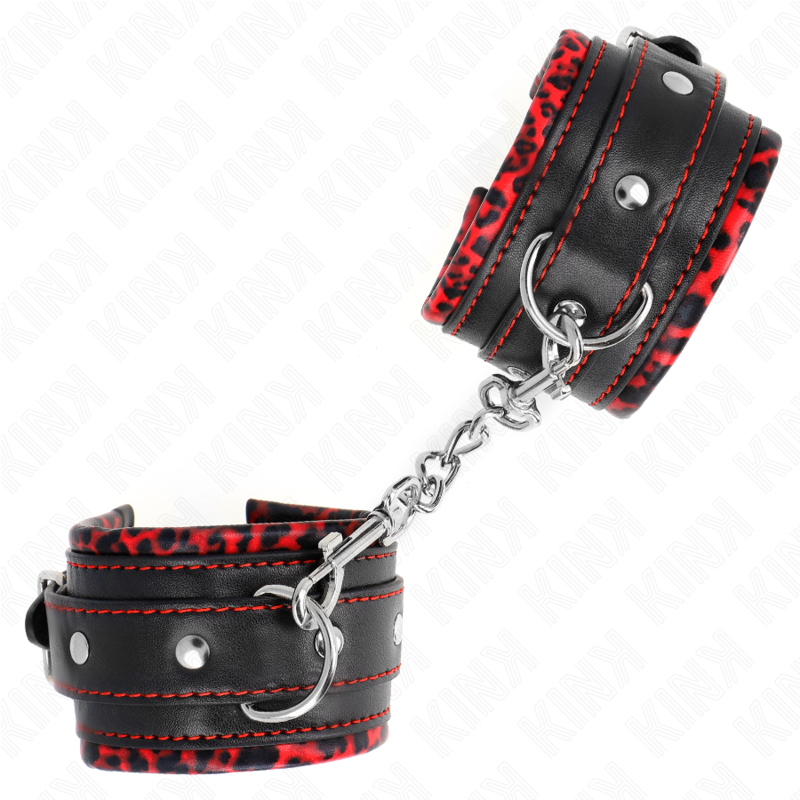 KINK - CANELLERES FORRADES VERMELL / NEGRE AJUSTABLE 17-29 CM X 6 CM