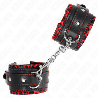 KINK - CANELLERES FORRADES VERMELL / NEGRE AJUSTABLE 17-29 CM X 6 CM