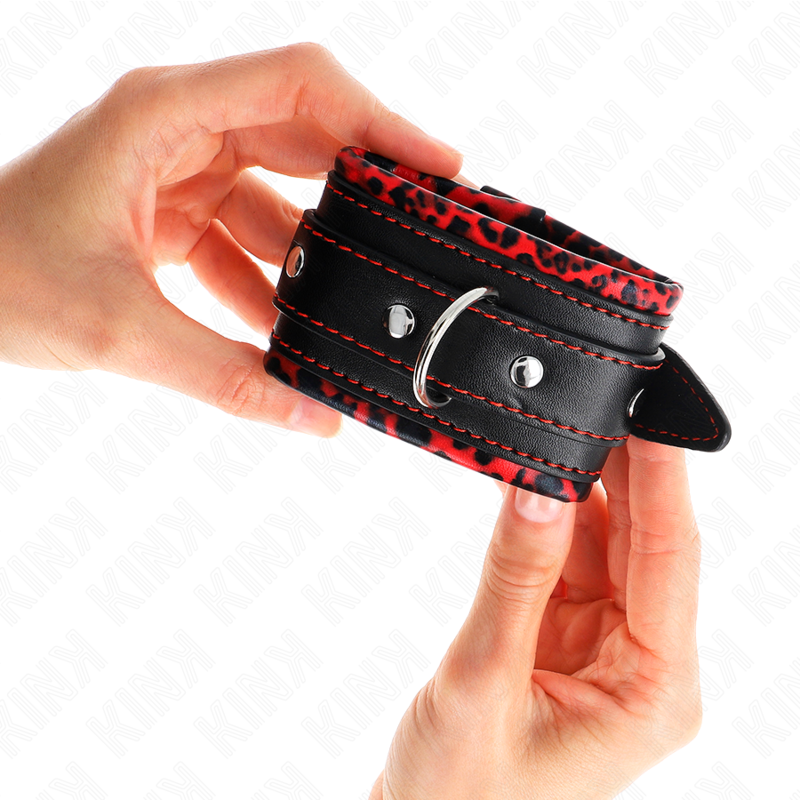 KINK - CANELLERES FORRADES VERMELL / NEGRE AJUSTABLE 17-29 CM X 6 CM