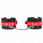 KINK - CANELLERES NEGRE AMB CORREA VERMELL AJUSTABLE 17-28 CM X 6 CM