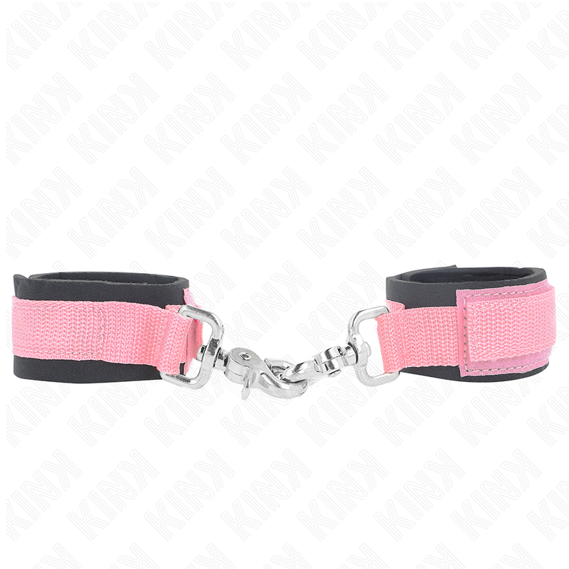 Muñequera ajustable de neopreno rosa de la marca KINK para muñecas, tamaño 22-34 cm, con diseño cómodo y seguro.