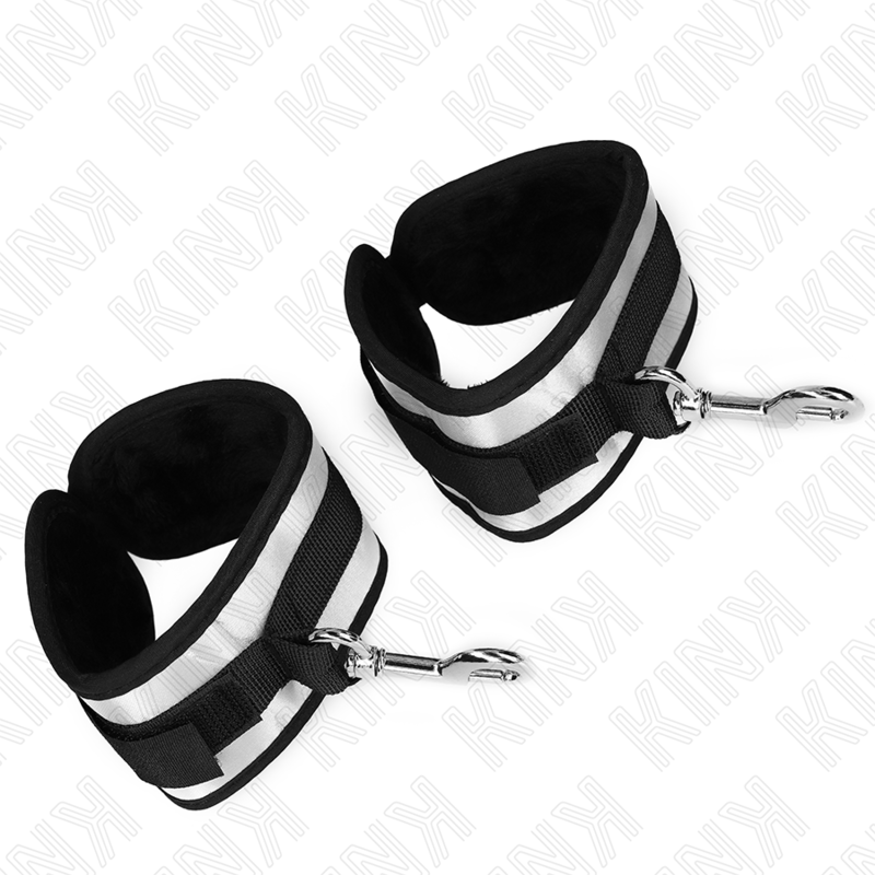 Muñequera de neopreno gris de 23 x 5 cm de la marca KINK WRIST RESTRAINT, diseñada para restricción y comodidad.
