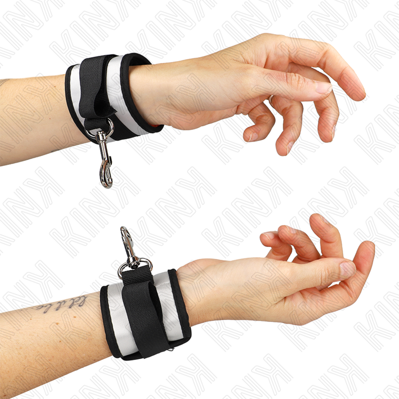 Muñequera de neopreno gris de 23 x 5 cm de la marca KINK WRIST RESTRAINT, con diseño ajustado y cómodo para muñecas.