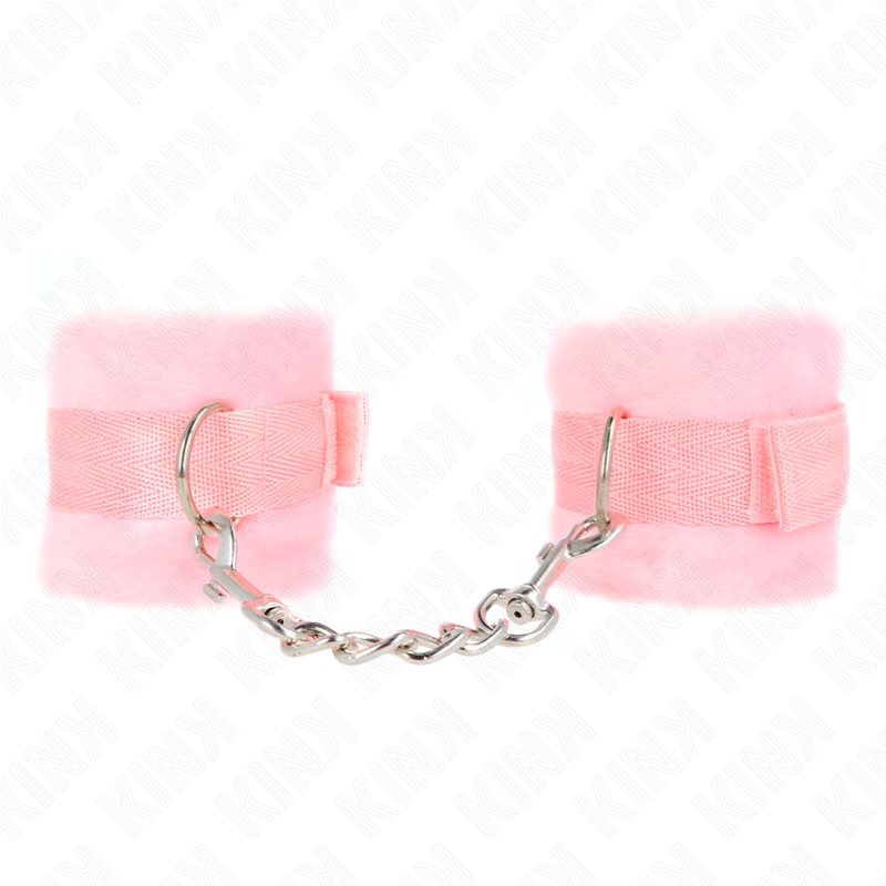 Muñequera rosa para principiantes KINK, de 30x7 cm, con restricción de muñeca, hecha de material suave y ajustable.