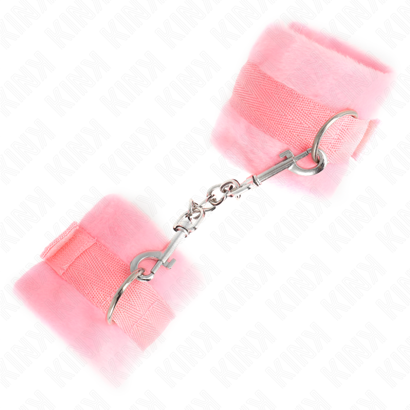 Muñequera rosa para principiantes KINK WRIST RESTRAINT, tamaño 30x7 cm, con diseño suave y cómodo para uso en actividades de restricción.