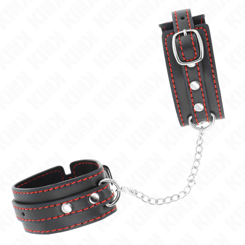 KINK - CANELLERES PETITA NEGRE AMB DETALLS EN VERMELL AJUSTABLE 14-24 CM X 3.5 CM