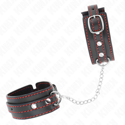 KINK - CANELLERES PETITA NEGRE AMB DETALLS EN VERMELL AJUSTABLE 14-24 CM X 3.5 CM
