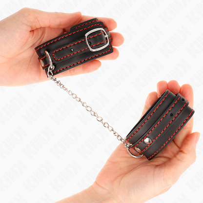 KINK - CANELLERES PETITA NEGRE AMB DETALLS EN VERMELL AJUSTABLE 14-24 CM X 3.5 CM