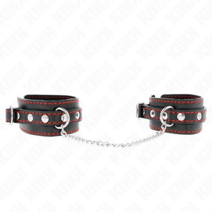 KINK - CANELLERES PETITA NEGRE AMB DETALLS EN VERMELL AJUSTABLE 14-24 CM X 3.5 CM