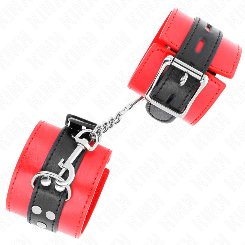 KINK - CANELLERES VERMELL AMB CORRETJA NEGRE AJUSTABLE 17-28 CM X 6 CM