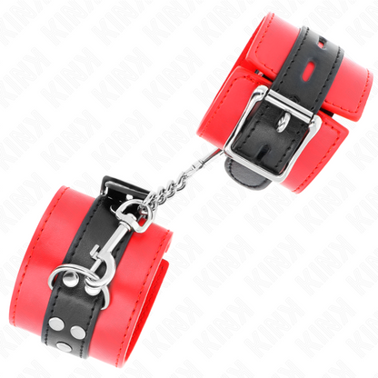 KINK - CANELLERES VERMELL AMB CORRETJA NEGRE AJUSTABLE 17-28 CM X 6 CM