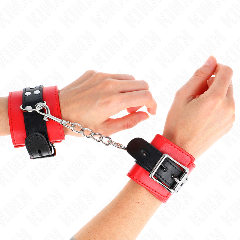 KINK - CANELLERES VERMELL AMB CORRETJA NEGRE AJUSTABLE 17-28 CM X 6 CM